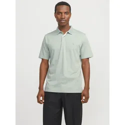 Poloshirt JACK & JONES "JPRCCRODNEY SS POLO SN", Herren, Gr. XL, blau (aqua gray), Jersey, Obermaterial: 50% Baumwolle, 50% Polyester, unifarben, Basic, regular fit, Kurzarm, Shirts