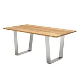 Niehoff Noah Gartentisch 160-260 x 95 x 76 cm Teak gebürstet/silber