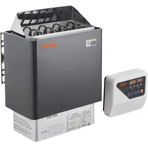 Vevor Saunaofen, 6 kW, 400 V, 3N tragbarer Saunaofen für drinnen & draußen mit 3-Stunden-Timer, digitaler Regler für 5–9 m3 großes Zuhause, gewerbliche Nutzung in Hotel-Spa-Duschen, max. 110 °C