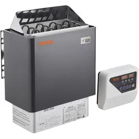 Vevor Saunaofen, 6 kW, 400 V, 3N tragbarer Saunaofen für drinnen & draußen mit 3-Stunden-Timer, digitaler Regler für 5–9 m3 großes Zuhause, gewerbliche Nutzung in Hotel-Spa-Duschen, max. 110 °C