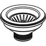 PYRAMIS Siebkorbventil 92mm Ohne Überlauf Edelstahl / Kunststoff / Pyramis