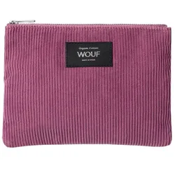 Wouf Corduroy Kosmetiktasche 21,5 cm mauve