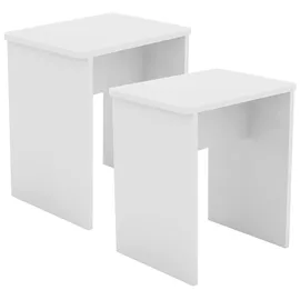 VCM Hocker Esal 40 x 45 x 30 cm Weiß
