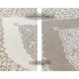 ELLE DECORATION "Meekly Wendeteppich", beige Linen, B:120cm H:5mm L:170cm, Polypropylen, Teppiche, Teppich, Flachgewebe, In-& Outdoor, Modern, beidseitig, Balkon, Wohnzimmer