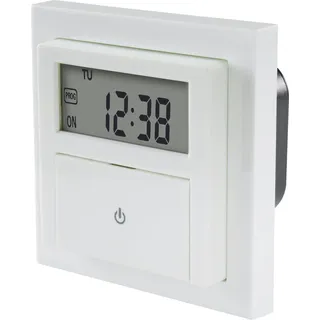 Sygonix SY-4504968 Unterputz-Timer digital Wochenprogramm 1800 W Countdown-Funktion, inkl. Aufputzrahmen, START/STOPP-Funktion,