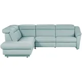 HIMOLLA Eckcouch Leder 2-Sitzer Blau