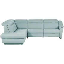 HIMOLLA Eckcouch Leder 2-Sitzer Blau