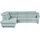 HIMOLLA Eckcouch Leder 2-Sitzer Blau