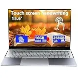 Touchscreen-Notebook-Laptop, 15,6 Zoll HD, Vollmetallgehäuse, N5095 Quad-Core-Prozessor mit 2,9 GHz, 16GB DDR4 und 256GB SSD, Fingerabdruckerkennung und beleuchtete Tastatur,1920 * 1080 IPS,Win 11 pro