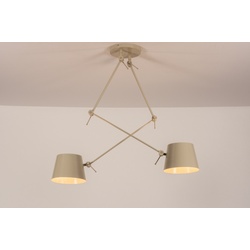 Pendelleuchte Laendlich Modern Metall Beige Sand Rund