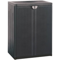 GENSINI MÖBEL Rattan BRAUN NIEDRIG 65X45X88, Kunststoff, Black, Groß