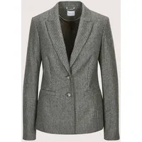 Madeleine Eleganter Einreiher mit Kreidestreifen in bleigrau wollweiß, / melange), | Gr.: 38
