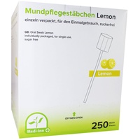 Medi-Inn Mundpflegestäbchen zuckerfrei zur Mundpflege Lemon / 250 Stück