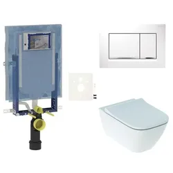 Geberit Smyle Hänge-WC Set zum Einmauern SIKOGEZSMSS30