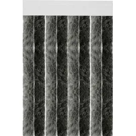 arsvita Flauschvorhang 160x220 cm Unistreifen anthrazit - schwarz,