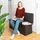 Relaxdays Faltbarer Sitzhocker mit Lehne 114 x 73 x 38 cm Braun