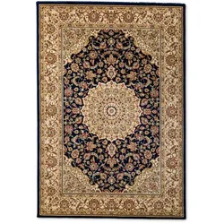Orientteppich Kaschan 80 x 150 cm Polypropylen Blau