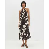 Someday Midikleid Floral Braun 38