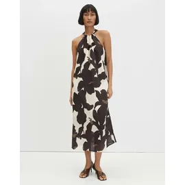 Someday Midikleid Floral Braun 38