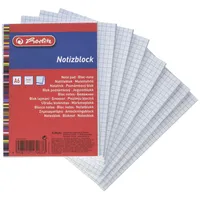 Herlitz Haushaltsnotizblock A6 50 Blatt, 8 Stück