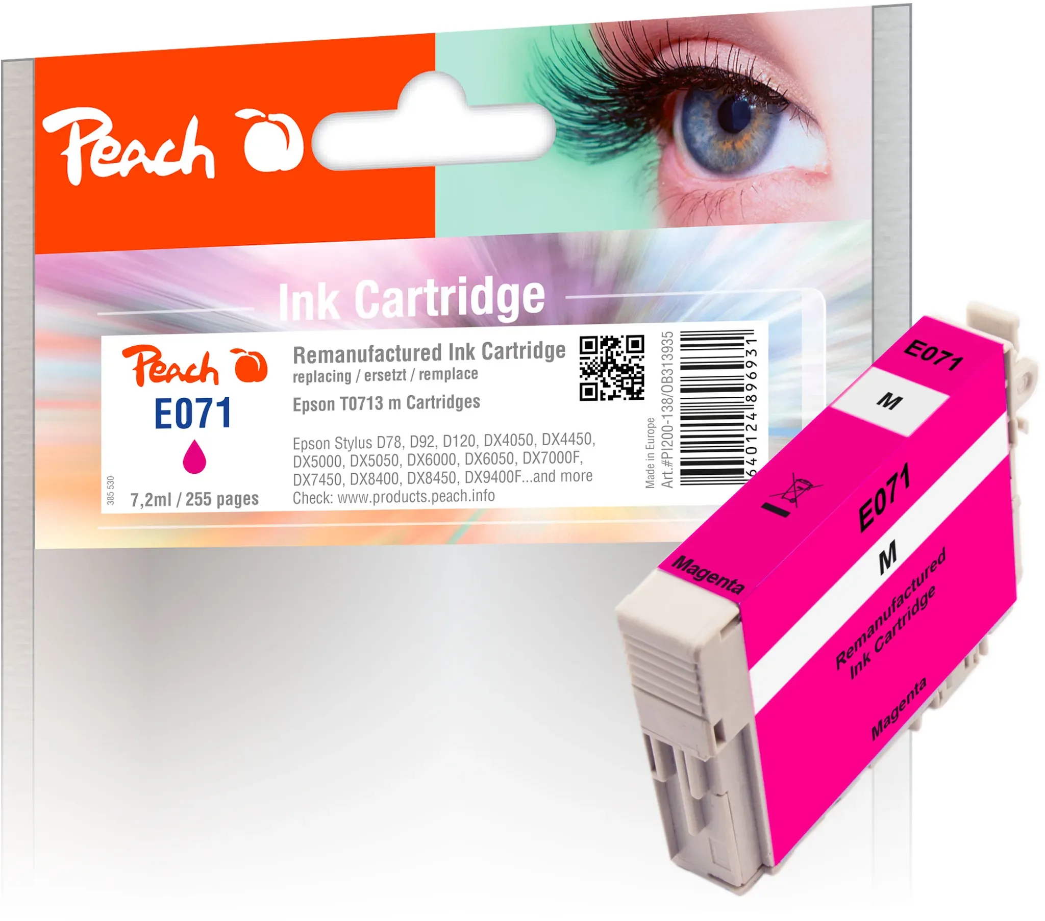 Peach Tintenpatrone magenta kompatibel zu Epson T0713 m, C13T07134011