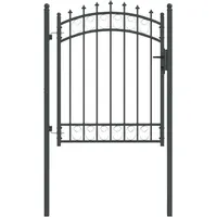 VidaXL Zauntor mit Spitzen Grau 150 x 100 cm