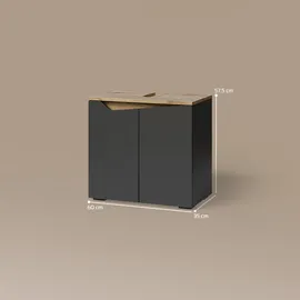 livinity® Waschbeckenunterschrank Timavo 60 x 57,5 x 35 cm Anthrazit