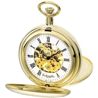 Eichmüller Since 1950 Taschenuhr Mechanisch Handaufzug Skelettwerk incl. Kette 8214-01