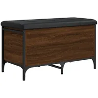 VidaXL Sitzbank mit Stauraum Braun Eiche 82x42x45 cm Holzwerkstoff