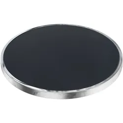 Bistro Glastischplatte | Ø70cm | Schwarz | Chrom | Gastro Glastischplatte
