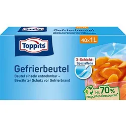 40 Toppits Gefrierbeutel 1,0 l