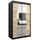 abiks möbel Schwebetürenschrank MADRYT 120 x 200 x 62 cm Schwarz