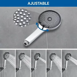 luxuskollektion Badewannenarmatur Wasserfall mit Handbrause und Dusche, 1.5m Edelstahl