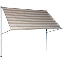 Angerer Klemmmarkise Premium Streifen 300 x 170 cm taupe/weiß