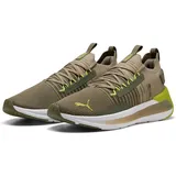 Puma Softride Symmetry Fuzion Straßen-Laufschuh, Loden Green-Yellow ALERT White, 44 EU