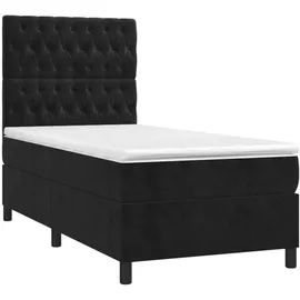vidaXL Boxspringbett 100 x 200 cm Schwarz