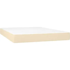 vidaXL Boxspringbett 140 x 200 cm Creme