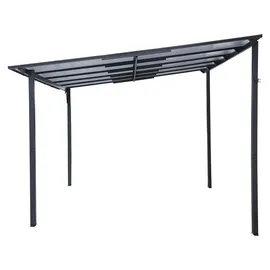habitat garten Anbaupergola 3 x 3 m Dunkelgrau