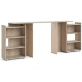 VCM ebuy24 Kopfteil Nada Braun 165 x 27 x 80 cm 4 Einlegeböden Hickory-dekor.