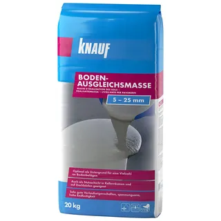 Knauf Bodenausgleichsmasse, Fließ-Spachtel, Nivellier-Masse – Estrich für Boden, innen und außen, 20-kg