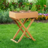 Hi Haushalt International Kräuterhochbeet aus Holz – Perfekt für Garten & Balkon