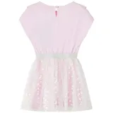 vidaXL Kinderkleid Rüschen Glänzenden Herzen Tüllrock Kinder Kleid Mädchen Hellrosa 92 - 92