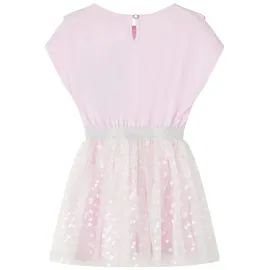 vidaXL Kinderkleid Rüschen Glänzenden Herzen Tüllrock Kinder Kleid Mädchen Hellrosa 92 - 92