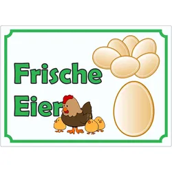 Werbeaufkleber Aufkleber Eier A5 (148x210mm)