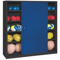 C+P Ballschrank mit Vollblech-Schiebetüren (Typ 4). HxBxT 195x190x60 cm