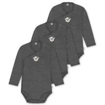 normani Outdoor Sports 3er Pack Merino Baby-Body in Anthrazit | Gr.: 74