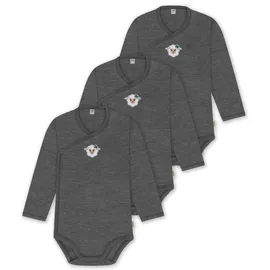 normani Outdoor Sports 3er Pack Merino Baby-Body in Anthrazit | Gr.: 74
