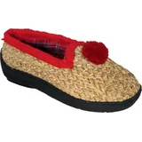 Goldschmidt Kostüme Strohschuhe Weizenstroh rot 37) - 37