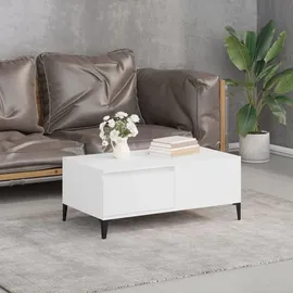 furnicato Couchtisch Weiß Holzwerkstoff 90 x 50 x 36,5 cm