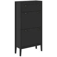 Vicco Schuhschrank Aron, Schwarz, 60 x 115 cm